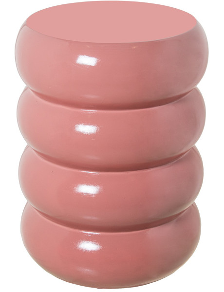 Table d’appoint rose brillante en fibre de verre 35x35x46...
