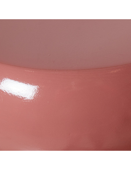 Table d’appoint rose brillante en fibre de verre 35x35x46 cm Ondara