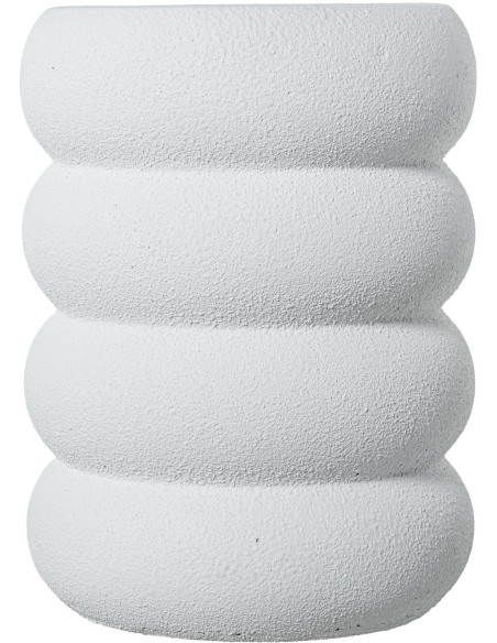 Table d’appoint blanche effet ciment en fibre de verre 35x35x46 cm Ondara
