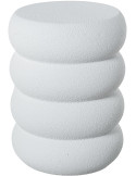 Table d’appoint blanche effet ciment en fibre de verre 35x35x46 cm Ondara
