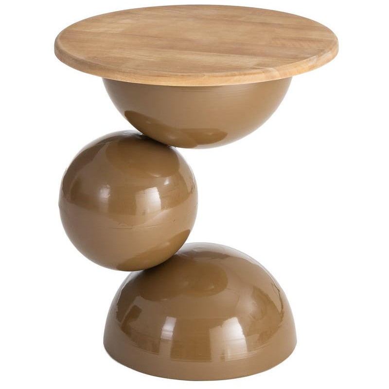 Table d’appoint ronde marron en bois...