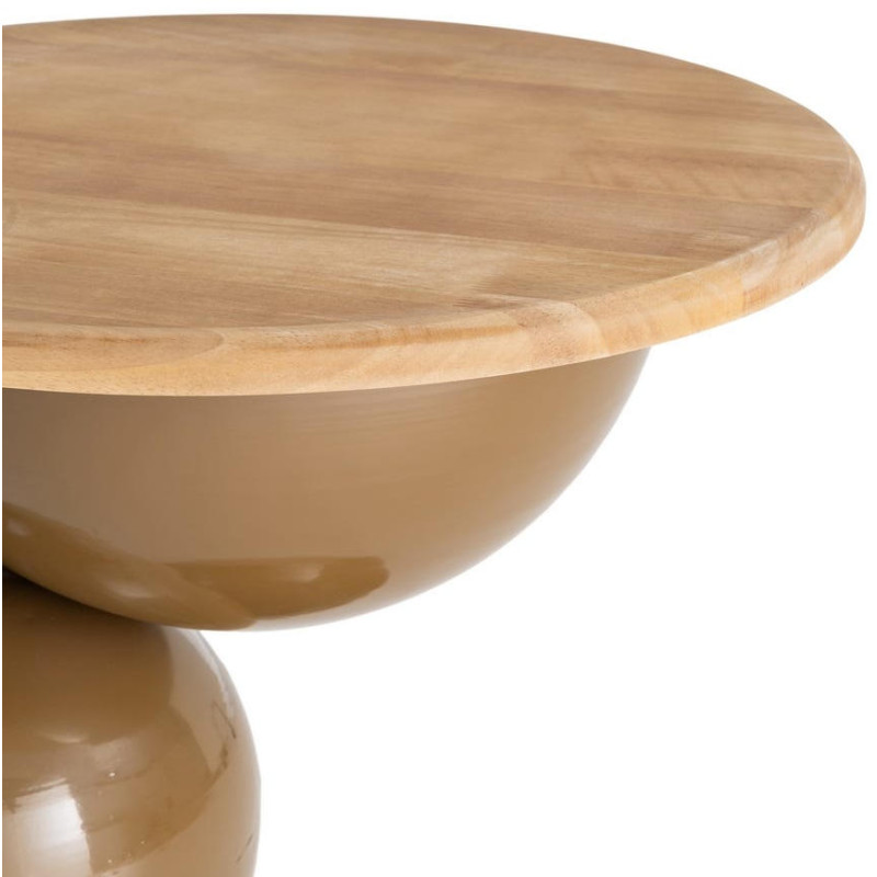 Table d’appoint ronde marron en bois...