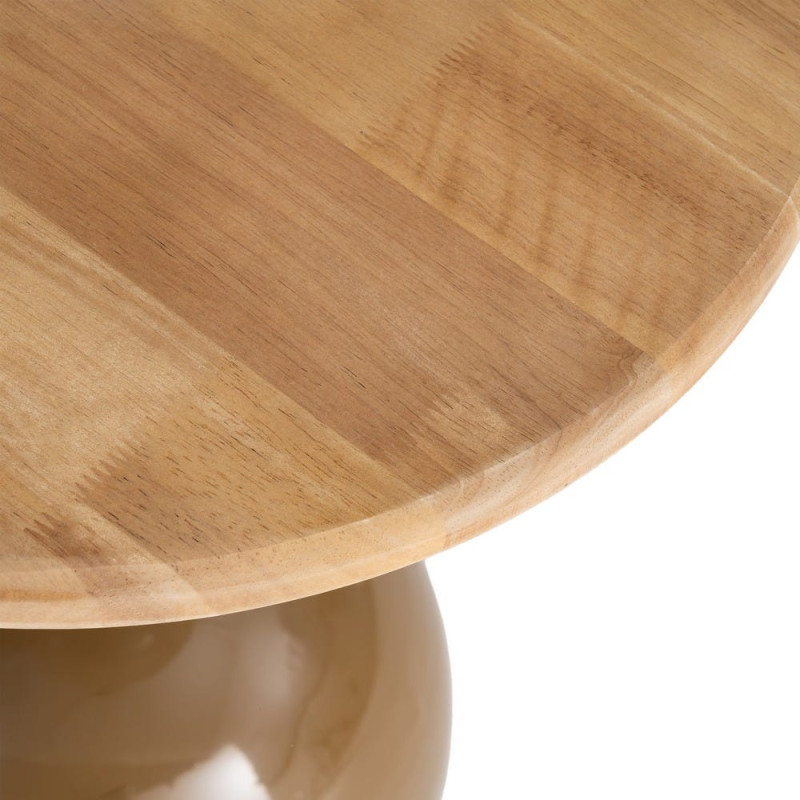 Table d’appoint ronde marron en bois...