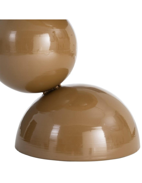 Table d’appoint ronde marron en bois et métal 49,5x49,5x58,5 cm Corbera
