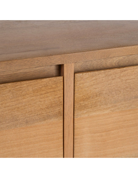 Meuble TV bas bois de manguier naturel 180x45x55 cm Asana