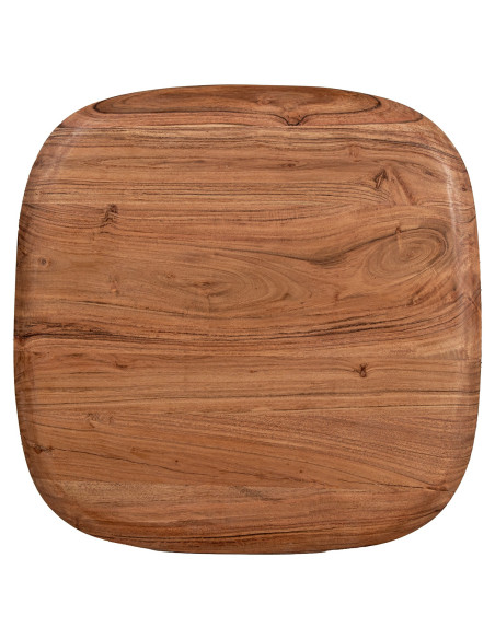 Tables gigognes d’appoint bois d’acacia et fer beige Aubance