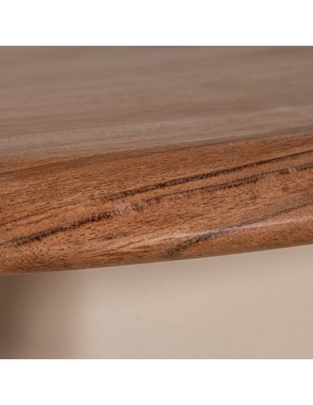 Tables gigognes d’appoint bois d’acacia et fer beige Aubance