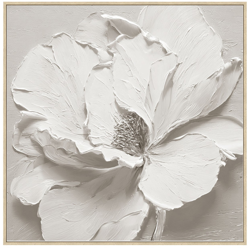 Tableau fleur en relief sur toile...