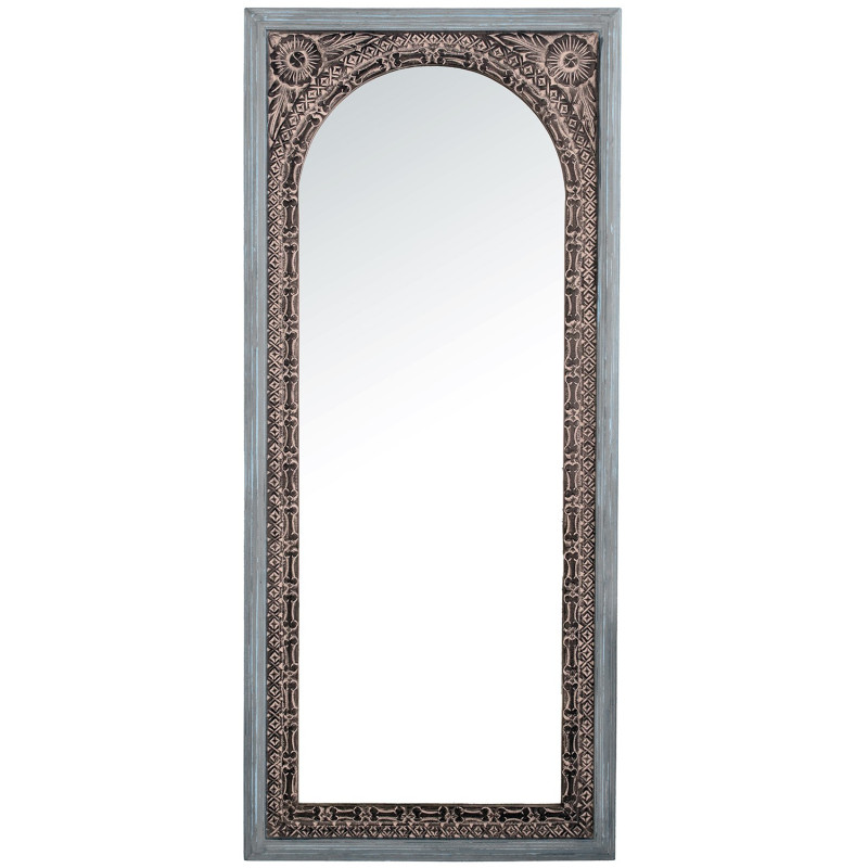 Grand miroir arche bois de manguier...