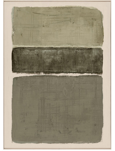 Tableau abstrait vert sur toile peinte 100x150 cm Noroa