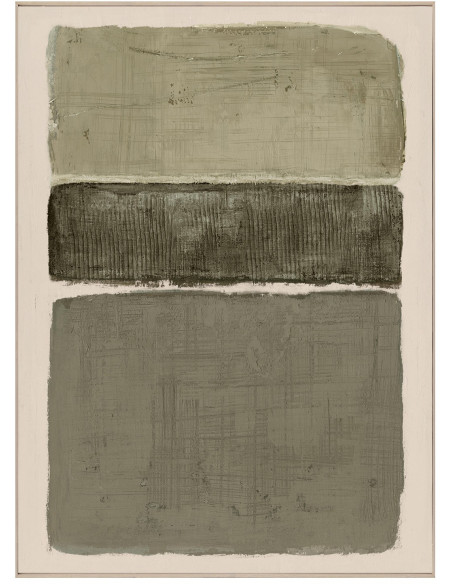 Tableau abstrait vert sur toile peinte 100x150 cm Noroa