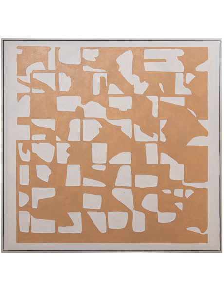 Tableau abstrait terracotta toile encadrée 120x120 cm...