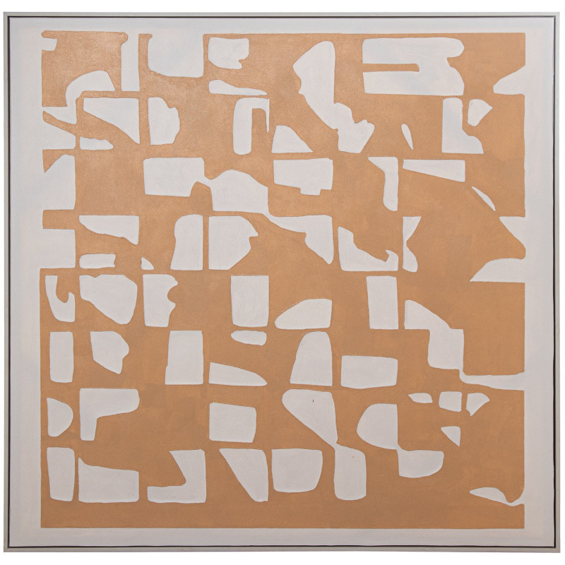 Tableau abstrait terracotta toile...