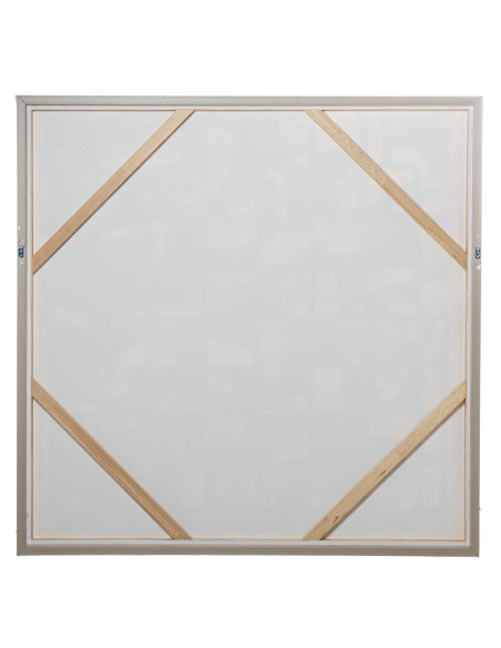 Tableau abstrait terracotta toile encadrée 120x120 cm Solenne