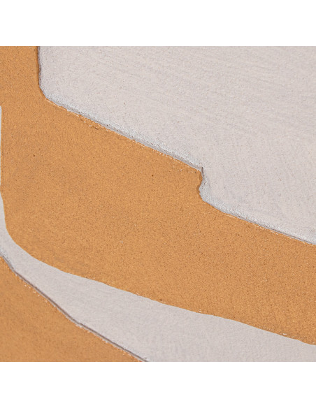 Tableau abstrait terracotta toile encadrée 120x120 cm Solenne