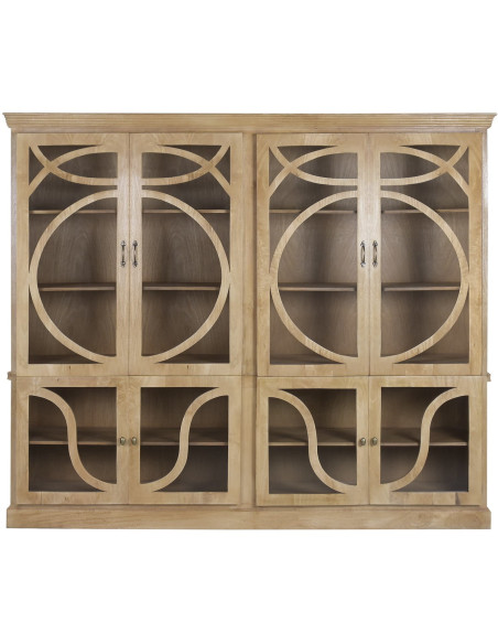 Vitrine vaisselier manguier et verre 240 cm Arcova