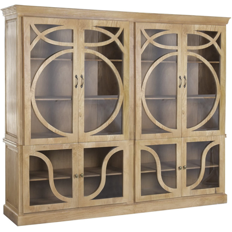 Vitrine vaisselier manguier et verre...