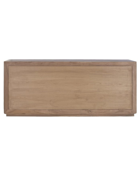 Buffet vitrine orme massif verre 200 cm Valdora