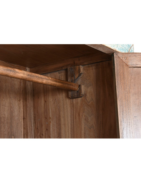Armoire penderie bois patiné 2 portes 88x52x180 cm Lianora