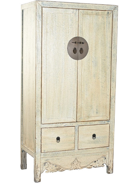 Armoire penderie bois patiné 2 portes 88x52x180 cm Lianora
