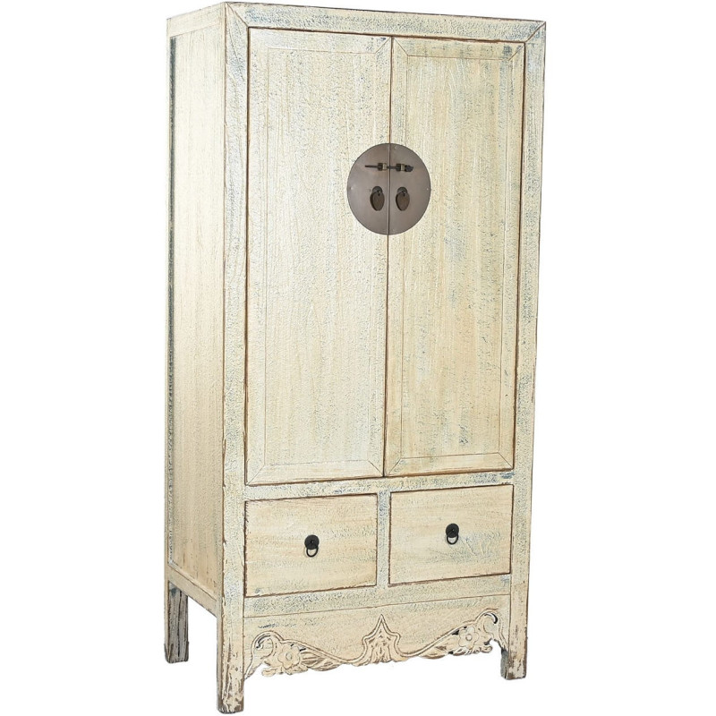 Armoire penderie bois patiné 2 portes...