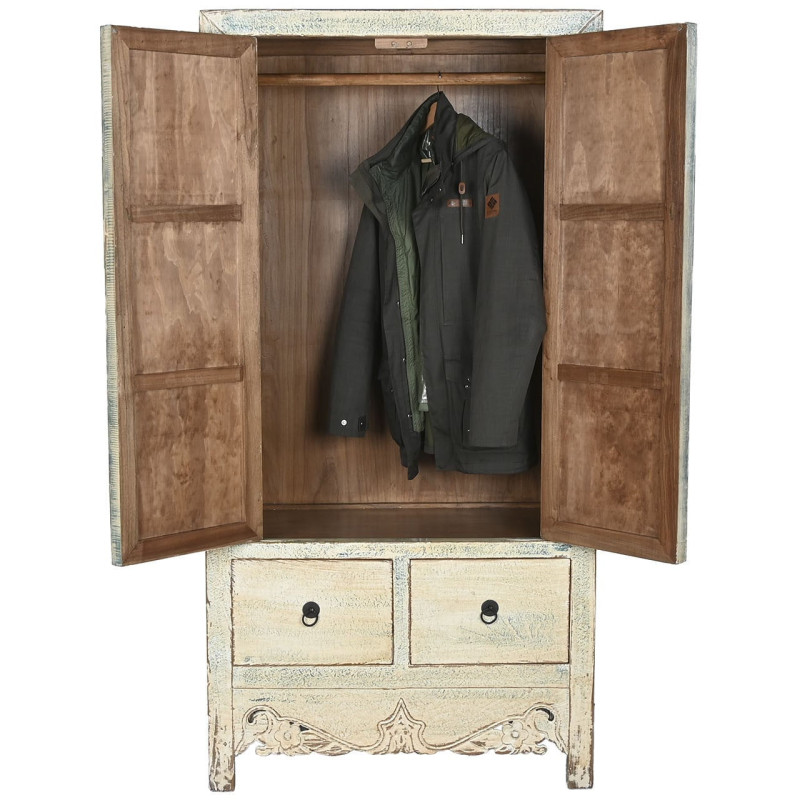 Armoire penderie bois patiné 2 portes...