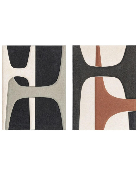 Lot de 2 tableaux abstraits géométriques 60x80 cm Caldera