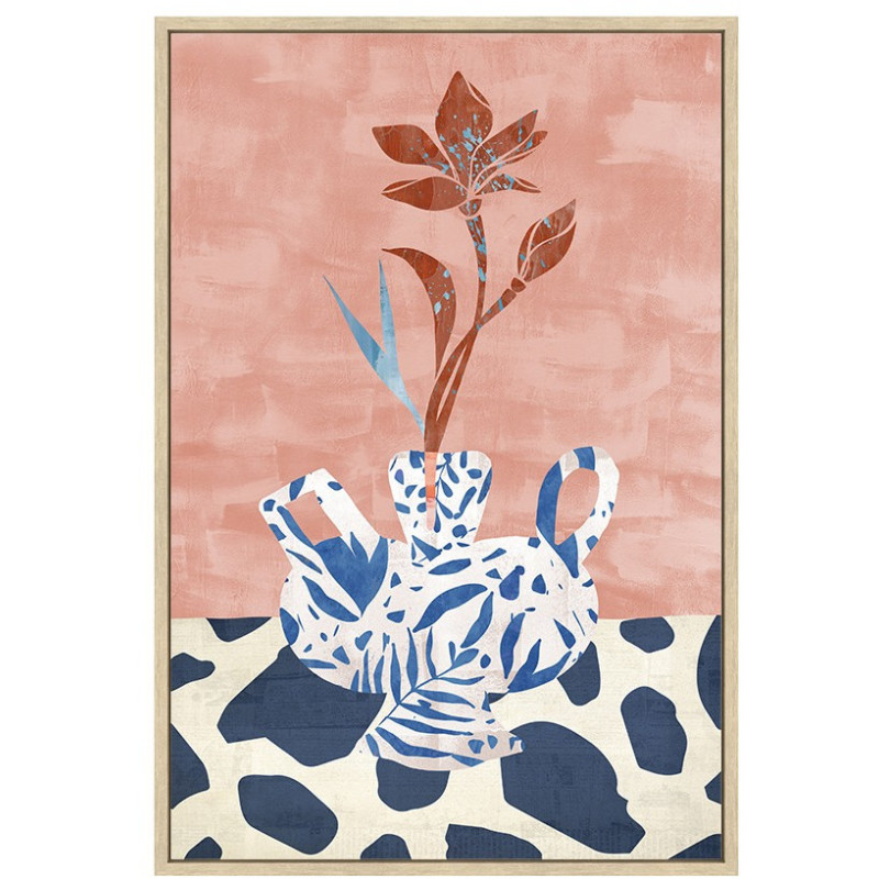 Tableau vase sur toile cadre bois...
