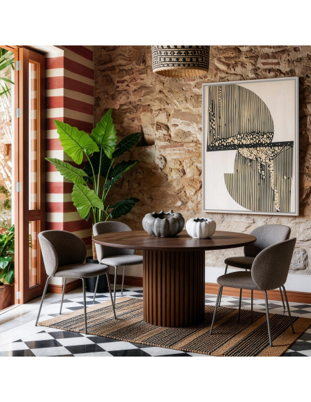 Table à manger ronde manguier 120 cm Noria