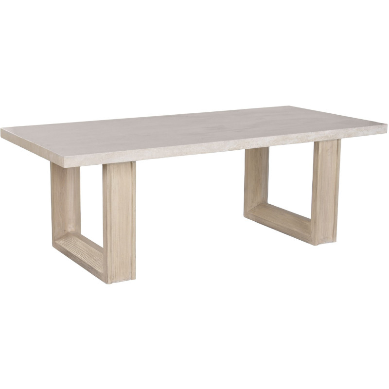 Table à manger travertin et bois...