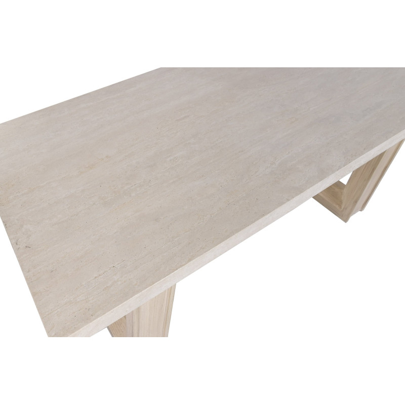 Table à manger travertin et bois...
