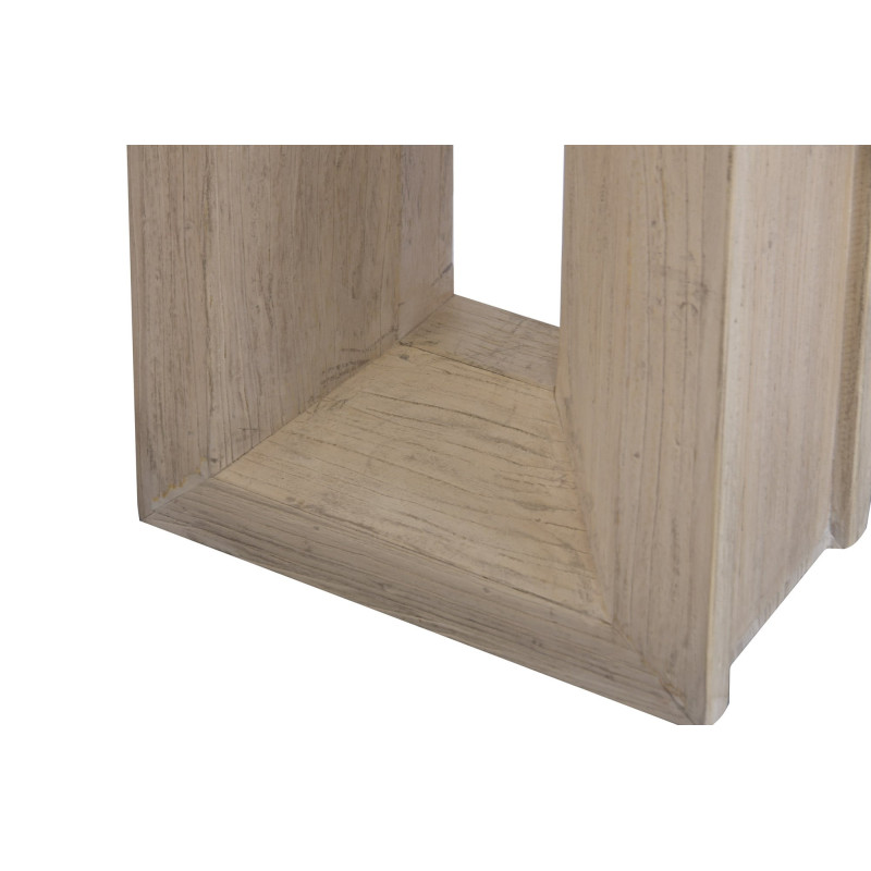Console en marbre travertin beige et...