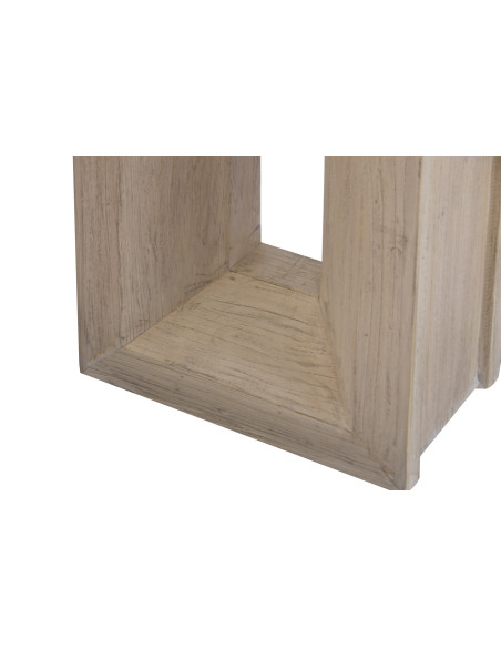 Console en marbre travertin beige et orme 180x38 cm Orvane