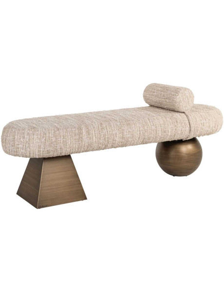 Banc bout de lit beige en tissu 148 cm Alexander Jones