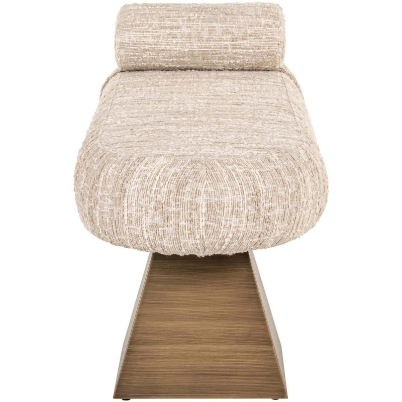 Banc bout de lit beige en tissu 148...