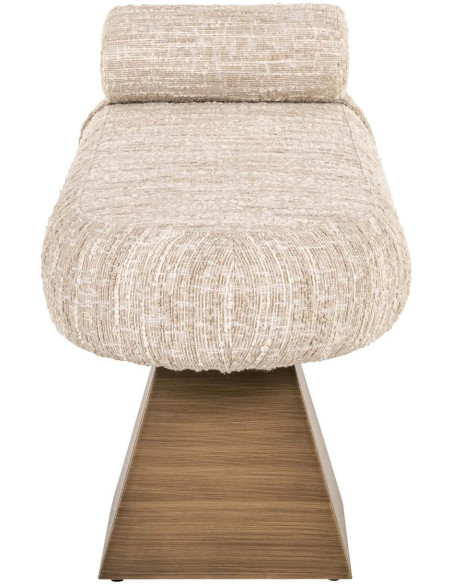 Banc bout de lit beige en tissu 148 cm Alexander Jones