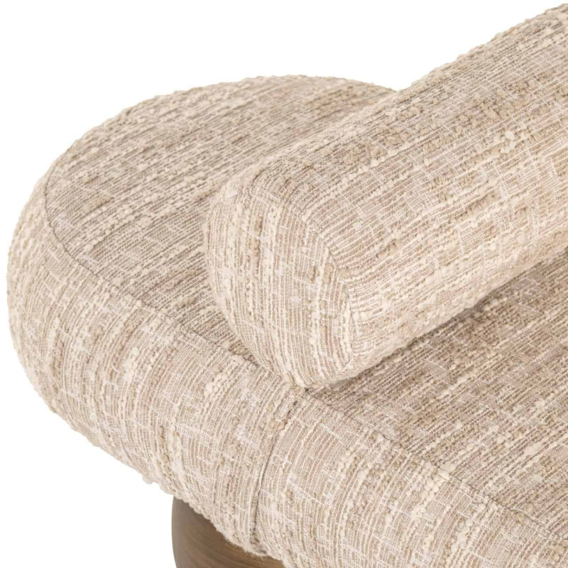 Banc bout de lit beige en tissu 148...