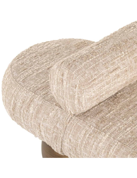 Banc bout de lit beige en tissu 148 cm Alexander Jones