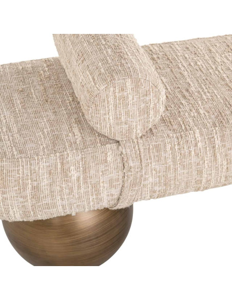 Banc bout de lit beige en tissu 148 cm Alexander Jones