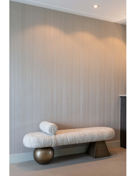 Banc bout de lit beige en tissu 148 cm Alexander Jones