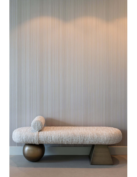 Banc bout de lit beige en tissu 148 cm Alexander Jones