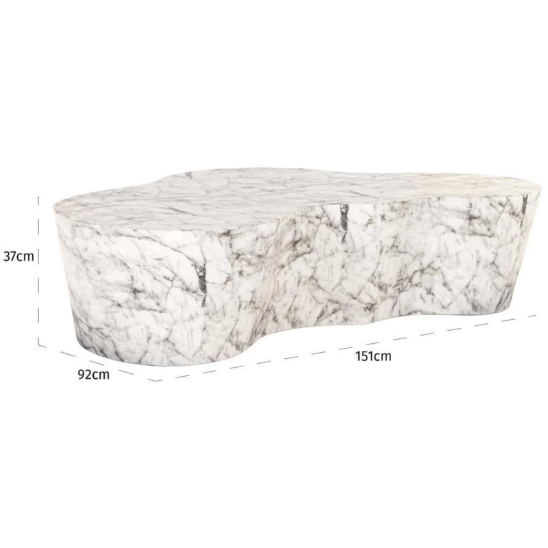 Table basse de jardin effet marbre...