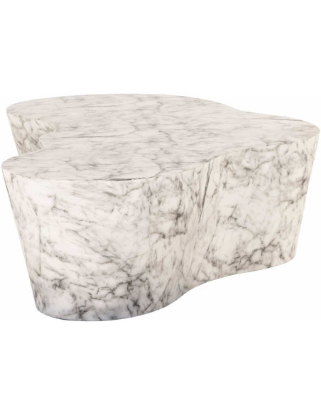 Table basse de jardin effet marbre blanc 151x92 cm Rockyard