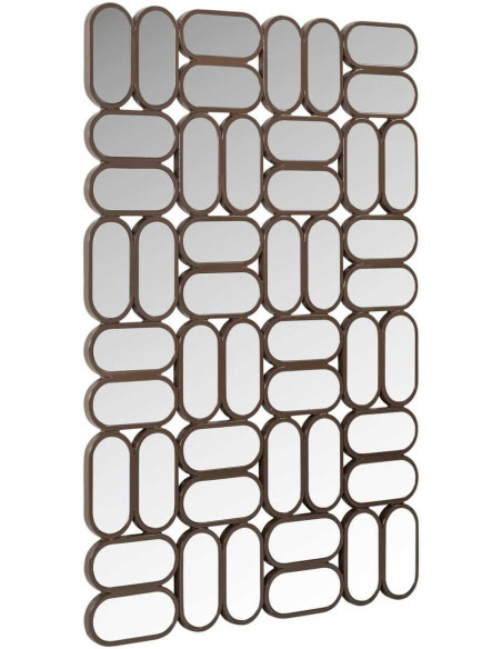 Miroir mural graphique marron 80x120 cm Sophia