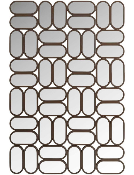 Miroir mural graphique marron 80x120 cm Sophia