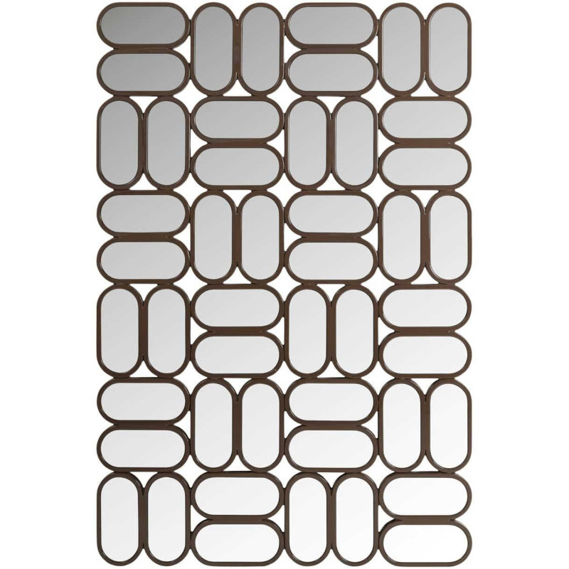 Miroir mural graphique marron 80x120...