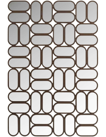Miroir mural graphique marron 80x120 cm Sophia