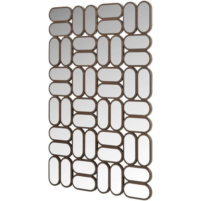 Miroir mural graphique marron 80x120...