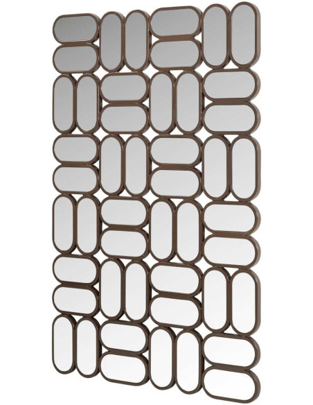 Miroir mural graphique marron 80x120 cm Sophia