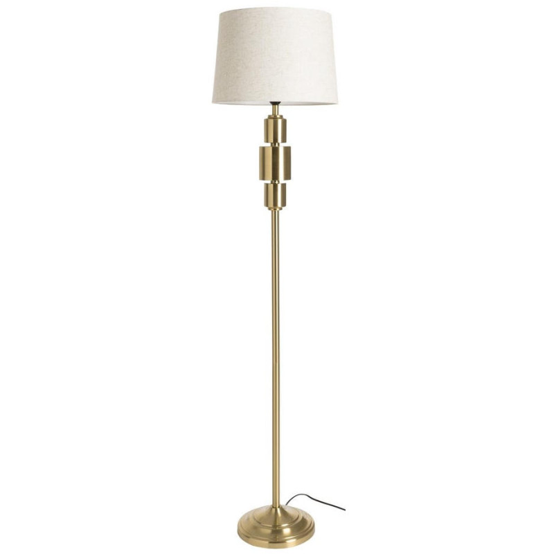 Lampadaire doré en métal avec...